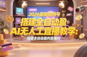 2026最新视频号AI无人直播教学：搭建全自动盈利直播间，低成本开启副业变现-水滴知识网