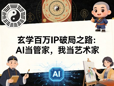 玄学百万IP破局之路：AI当管家，我当艺术家-水滴知识网