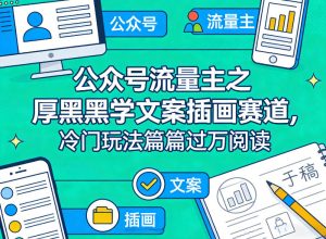 公众号流量主之厚黑学文案插画赛道,冷门玩法篇篇过万阅读-水滴知识网