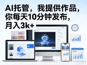 公众号AI托管,我提供作品,你每天10分钟发布,月入3k+【揭秘】-水滴知识网