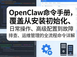 OpenClaw命令手册,覆盖从安装初始化、日常操作、高级配置到故障排查、运维管理的全流程命令详解-水滴知识网
