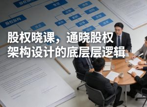 股权晓课，通晓股权架构设计的底层逻辑-水滴知识网