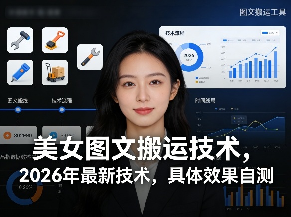美女图文搬运技术,2026年最新技术,具体效果自测-水滴知识网