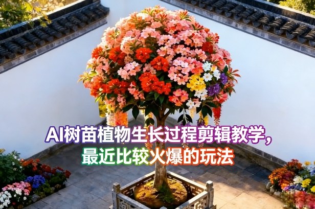 AI树苗植物生长过程剪辑教学,最近比较火爆的玩法-水滴知识网