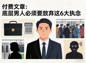 付费文章：底层男人必须要放弃这6大执念-水滴知识网