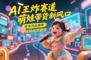 AI王炸赛道，萌娃带货新风口，条条作品爆单，带货转换率翻倍，核心逻辑拆解-水滴知识网