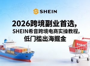 2026跨境副业首选，SHEIN希音跨境电商实操教程，低门槛出海掘金-水滴知识网