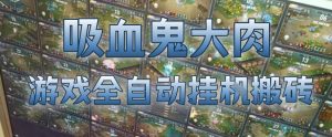 吸血鬼大肉!游戏全自动挂G搬砖,一台电脑开40个窗口日入500+,无需人工值守【揭秘】-水滴知识网