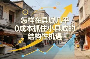 付费文章:怎样在县城几乎0成本抓住小县城的结构性机遇-水滴知识网