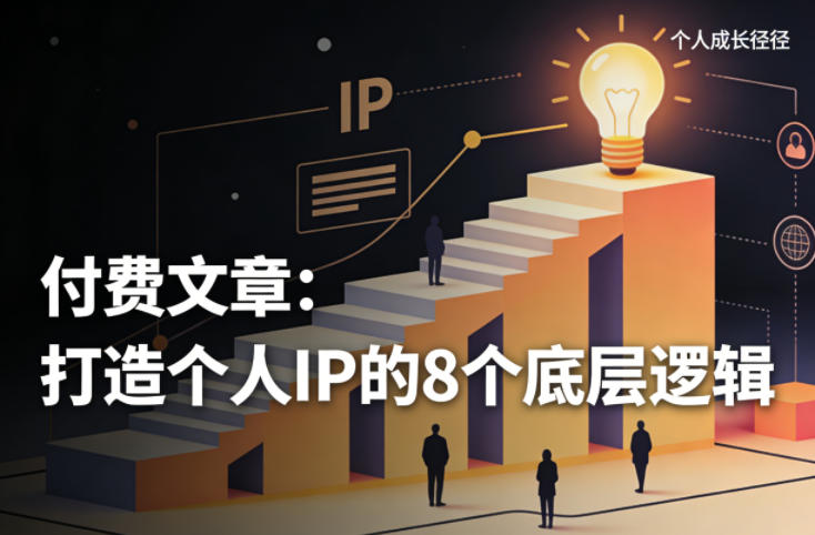 付费文章：打造个人IP的8个底层逻辑-水滴知识网