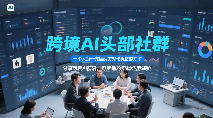 跨境AI头部社群,一个人顶一支团队的时代真正的开始了,分享跨境AI前沿,可落地的实战经验(更新3月23日)-水滴知识网