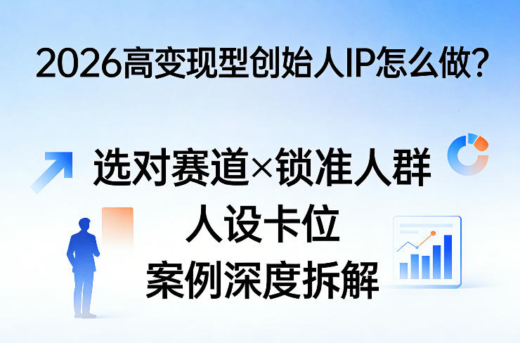 2026高变现型创始人IP怎么做?选对赛道×锁准人群×人设卡位×案例深度拆解-水滴知识网