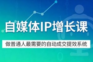 自媒体IP增长课,做普通人最需要的自动成交提效系统-水滴知识网