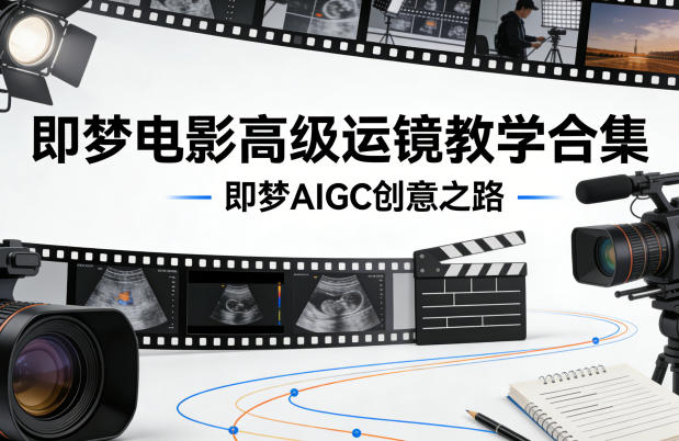 即梦电影高级运镜教学合集,即梦AIGC创意之路-水滴知识网