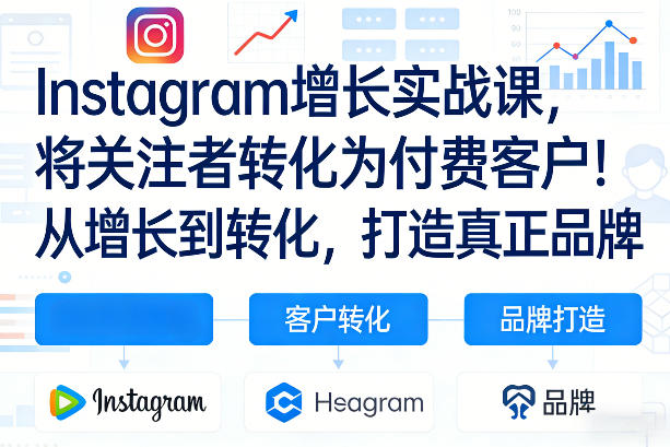 Instagram增长实战课,将关注者转化为付费客户!从增长到转化,打造真正品牌(双语字幕)-水滴知识网