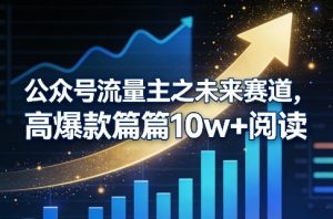 公众号流量主之未来赛道,高爆款篇篇10w+阅读-水滴知识网