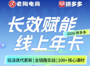 拼多多线上SVIP线上年卡,从认知到基础、从推广到活动、从活动到玩法,全链路实战(26年4月6日更新)-水滴知识网