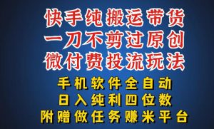 最新黑科技快手搬运带货方法,手机就能操作,轻松带你日入四位数【揭秘】-水滴知识网