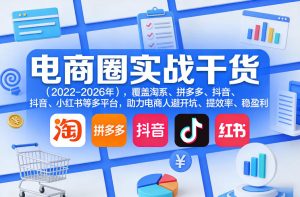 电商圈实战干货(2023-2026年),覆盖淘系、拼多多、抖音、小红书等多平台,助力电商人避开坑、提效率、稳盈利(更新4月27)-水滴知识网