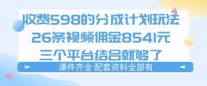 拆解外面收费1980的分成计划猫咪vlog玩法，三天佣金8541（仅供参考）-水滴知识网