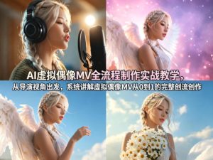 AI虚拟偶像MV全流程制作实战教学，从导演视角出发，系统讲解虚拟偶像MV从0到1的完整创作流程-水滴知识网
