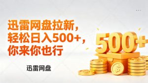 迅雷网盘锐评拉新,轻松日入几张,小白副业首选-水滴知识网