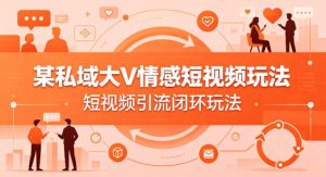 某私域大V情感短视频玩法,短视频引流闭环玩法-水滴知识网