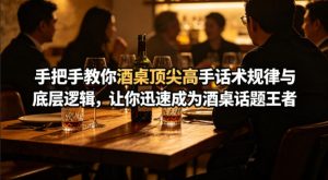 付费文章：手把手教你酒桌顶尖高手话术规律与底层逻辑，让你迅速成为酒桌话题王者(二十年全网独家经验分享)-水滴知识网