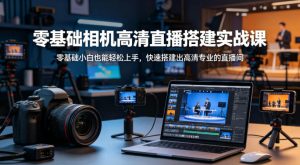零基础相机高清直播间搭建实战课,小白也能轻松上手,快速搭建出高清专业的直播间-水滴知识网