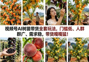 视频号AI树苗带货全套玩法,门槛低、人群广、需求稳,带货嘎嘎猛!(更新0426)-水滴知识网