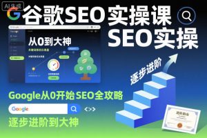 谷歌SEO实操课,Google从0开始SEO全攻略,逐步进阶到大神(更新26年)-水滴知识网