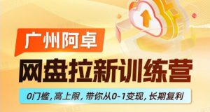 网盘拉新训练营,0门槛,高上限,带你从0-1变现,长期复利-水滴知识网