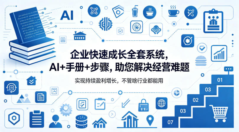 企业快速成长全套系统,AI+手册+步骤,助您解决经营难题,实现持续盈利增长,不管啥行业都能用-水滴知识网