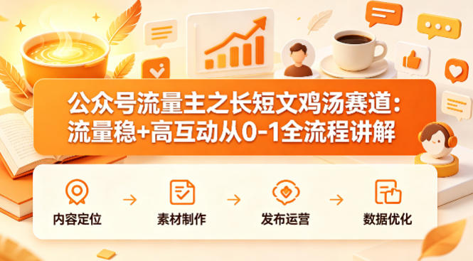 公众号流量主之长短文鸡汤赛道,流量稳+高互动,从0-1全流程讲解-水滴知识网