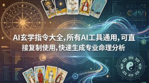 AI玄学指令大全,所有AI工具通用,可直接复制使用,快速生成专业命理分析-水滴知识网