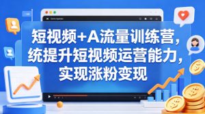 短视频+AI流量训练营,统提升短视频运营能力,实现涨粉变现-水滴知识网