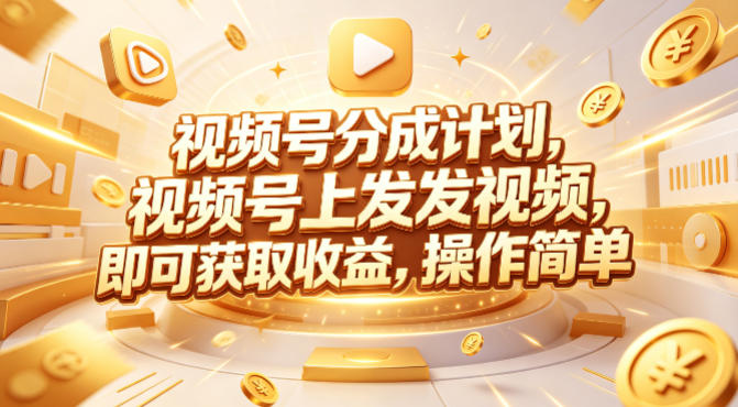 视频号分成计划,599元众筹的Red团队课程,视频号上发发视频,即可获取收益,操作简单-水滴知识网