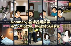 Doomer小剧场视频教学,某大V精选教学,精选独家分成收益-水滴知识网