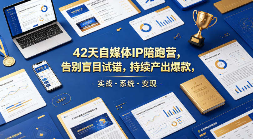 42天自媒体IP陪跑营,告别盲目试错,持续产出爆款,实战·系统·变现(更新2026)-水滴知识网