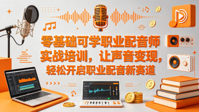 零基础可学职业配音师实战培训,让声音变现,轻松开启职业配音新赛道-水滴知识网