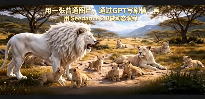 用一张普通图片,通过GPT写剧情,再用Seedance 2.0做动态演绎,居然能生成迪士尼风格搞笑动画-水滴知识网