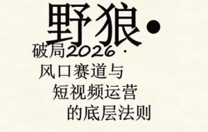 野狼团队·多平台实操运营课,覆盖AI口播、服装、好物、漫剪等热门玩法(更新4月29日)-水滴知识网