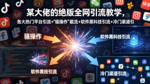 某大佬的绝版全网引流教学,各大热门平台引流+”骚操作”截流+软件黑科技引流+冷门渠道引流等-水滴知识网