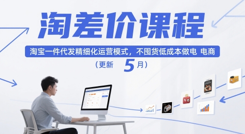 淘差价课程,淘宝一件代发精细化运营模式,不囤货低成本做电商(更新26年4月)-水滴知识网