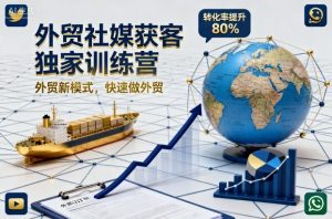 外贸社媒获客独家训练营，外贸新模式，快速做外贸（更新26年3月）-水滴知识网
