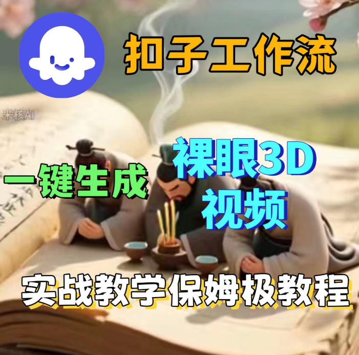 Coze扣子智能体工作流一键生成3D裸眼视频,保姆级搭建教学-水滴知识网