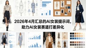 2026年4月汇总的AI女装提示词,助力AI女装赛道打差异化-水滴知识网