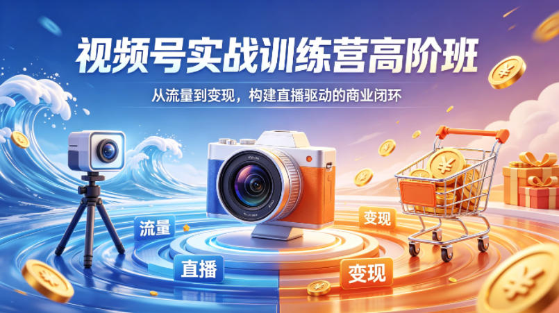 视频号实战训练营高阶班,从流量到变现,构建直播驱动的商业闭环(26年4月)-水滴知识网