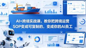 AI+跨境实战课,教你把跨境运营S0变成可复制的,变成你的AI员工-水滴知识网