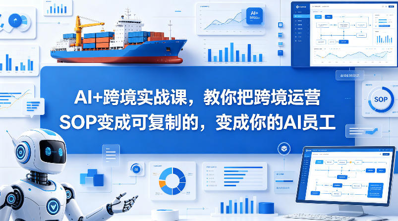 AI+跨境实战课，教你把跨境运营S0变成可复制的，变成你的AI员工-水滴知识网
